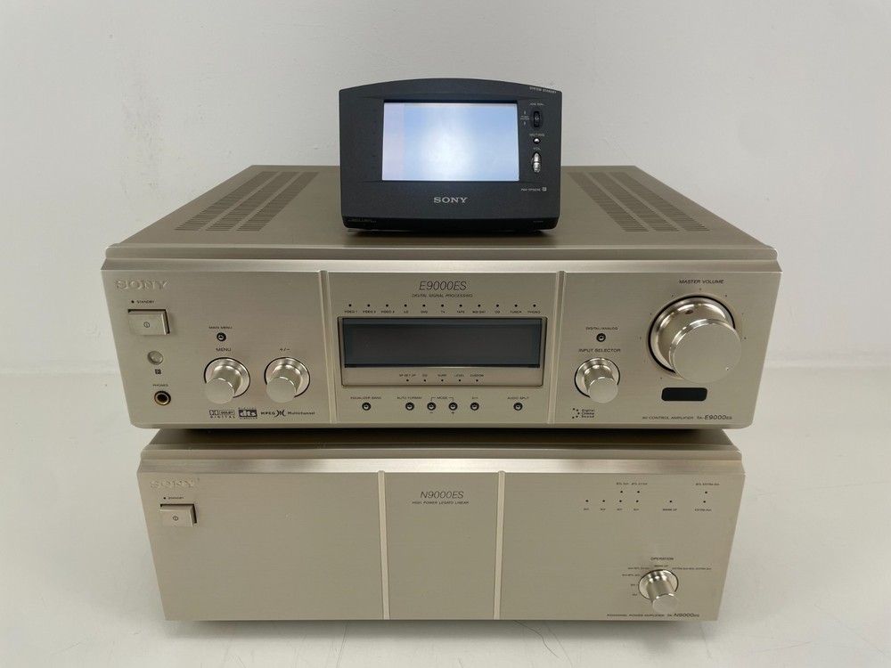 Sony N9000ES Power Amp + E9000ES ES Processor – Champagne  + Remote