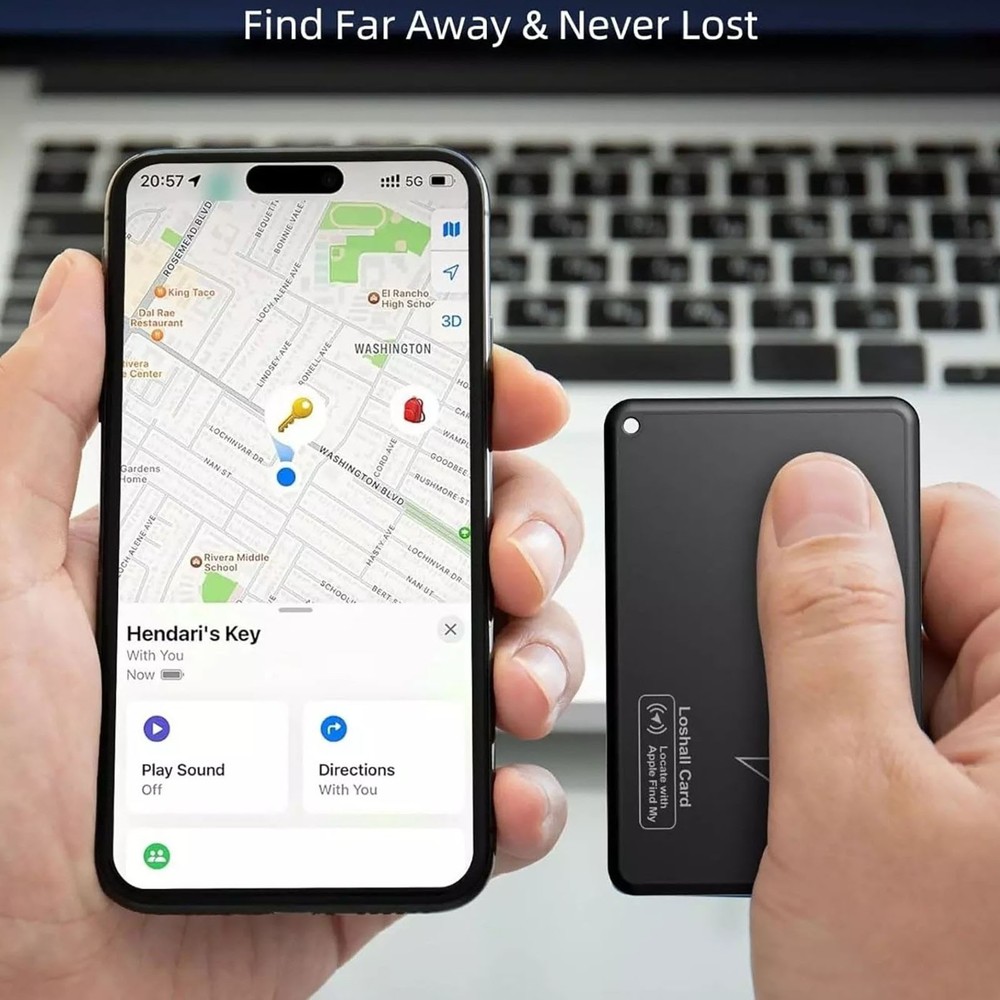 Lightweight Wireless Charging Smart Card Tracker Ultra-Thin ABS Wallet Tracker