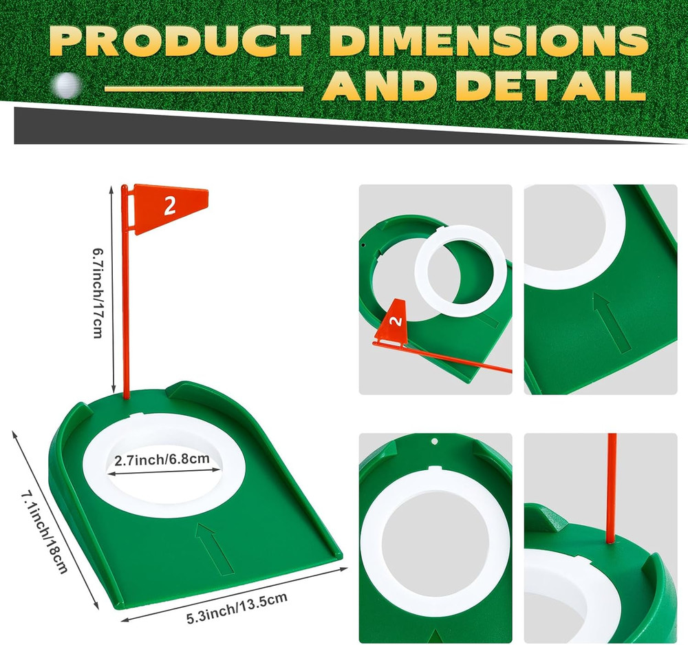 Golf Putting Practice Cup Hole Training Aids Golf Accessories Training Putter...