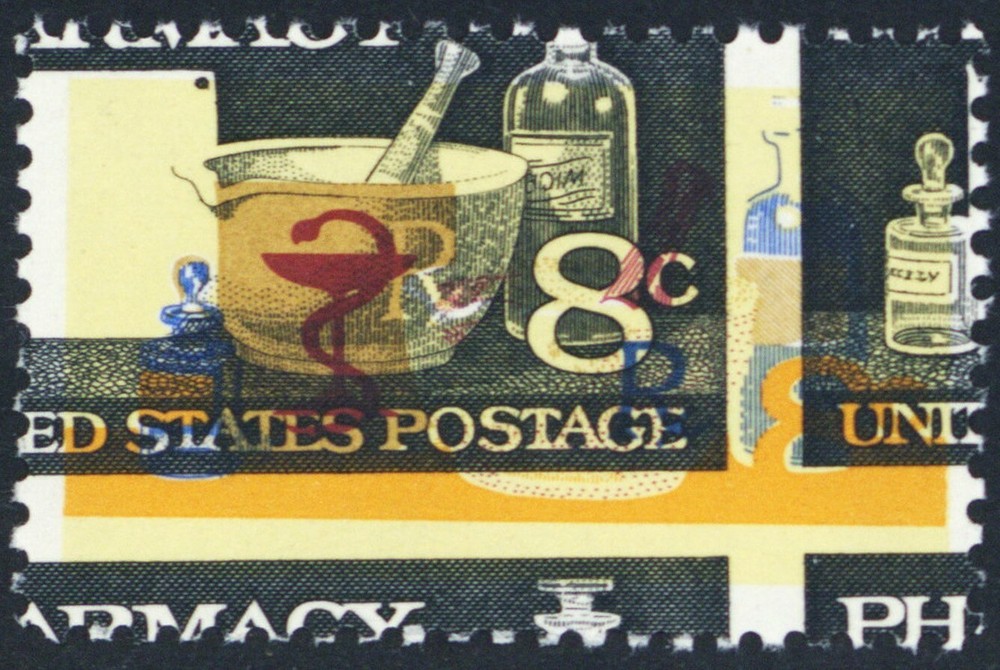 1473, MNH 8¢ Remarkable Color Shift Misperf Freak Error ** Stuart Katz