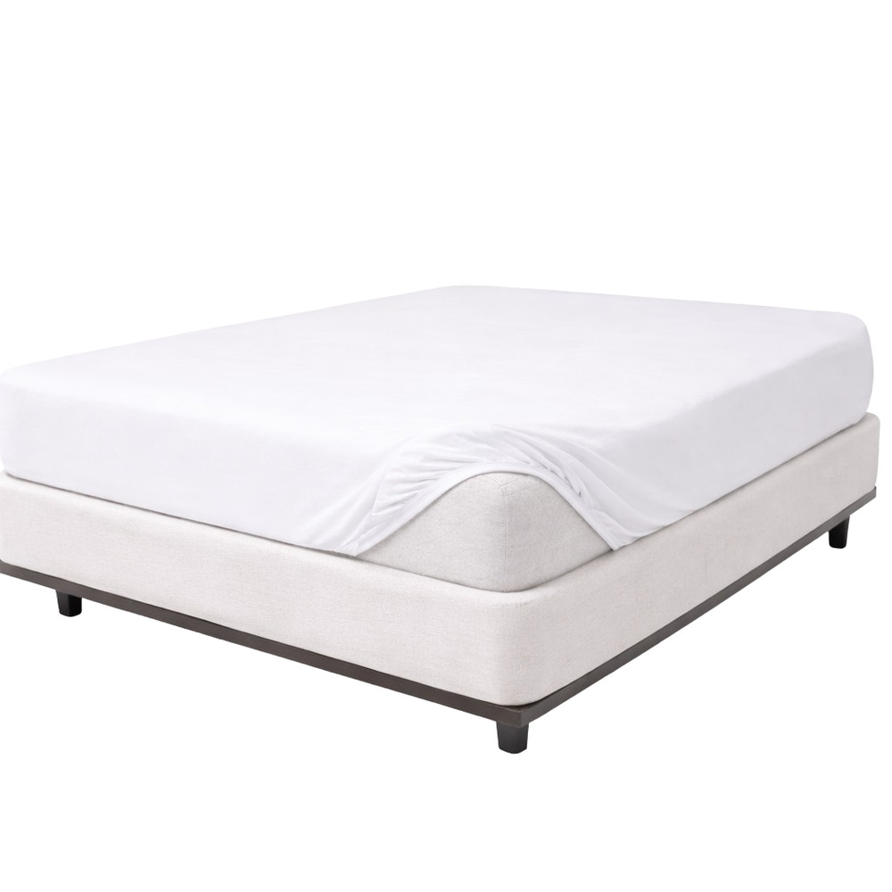 Queen Size Mattress Protector Fitted Polyester Cover Water-Resistant 18" Deep