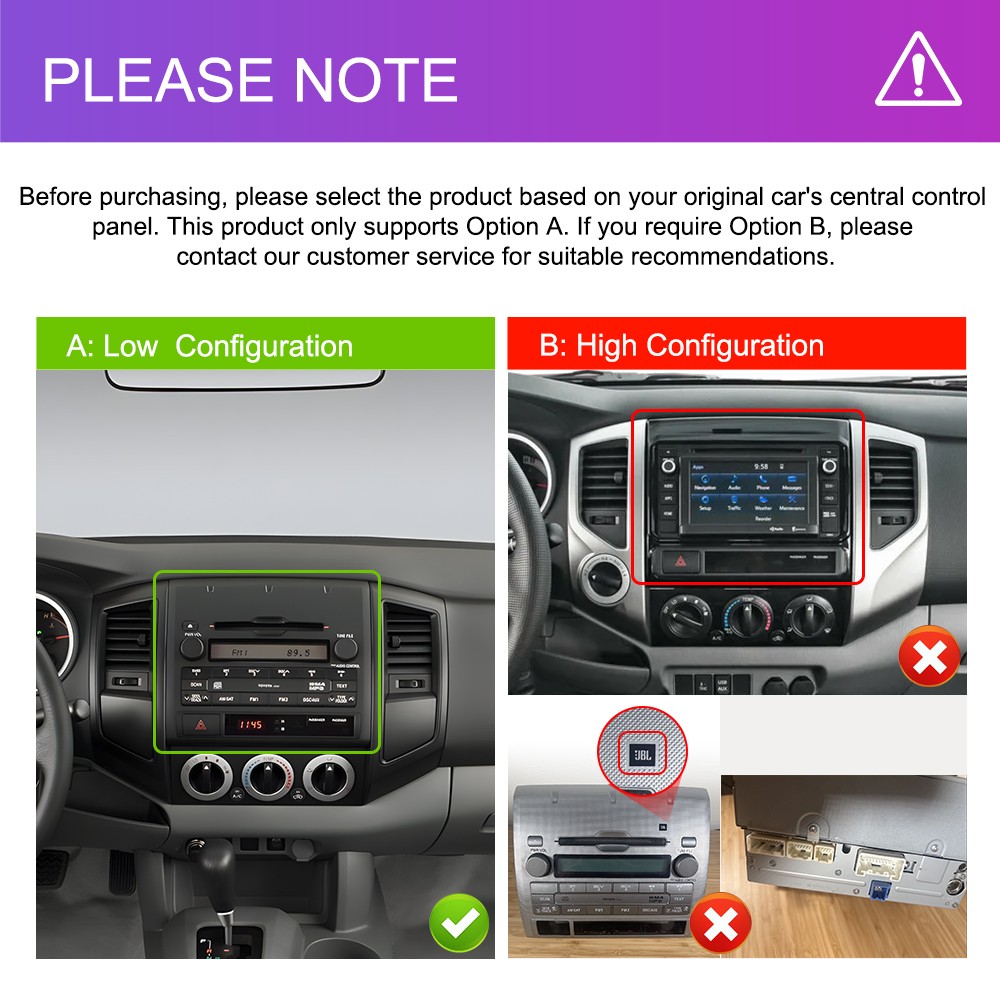 Android 15.0 Car Radio Stereo GPS WIFI Apple Carplay For Toyota Tacoma 2005-2013