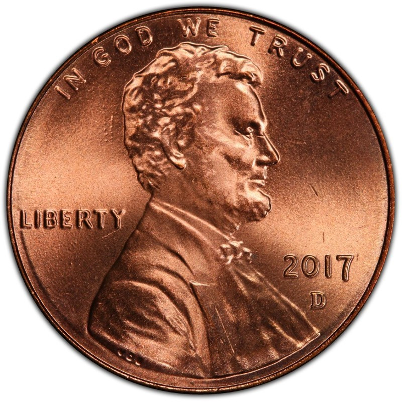 2017-D Mint State Lincoln Shield Cent 1C