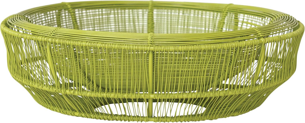 Metal Wire Double-Wall Bowl, Chartreuse