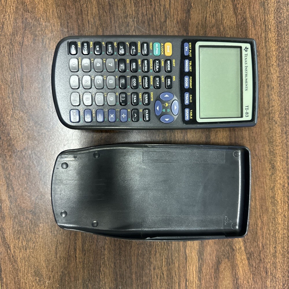 Texas Instruments TI-83 Digital Graphing Calculator w/ Cover-TESTED