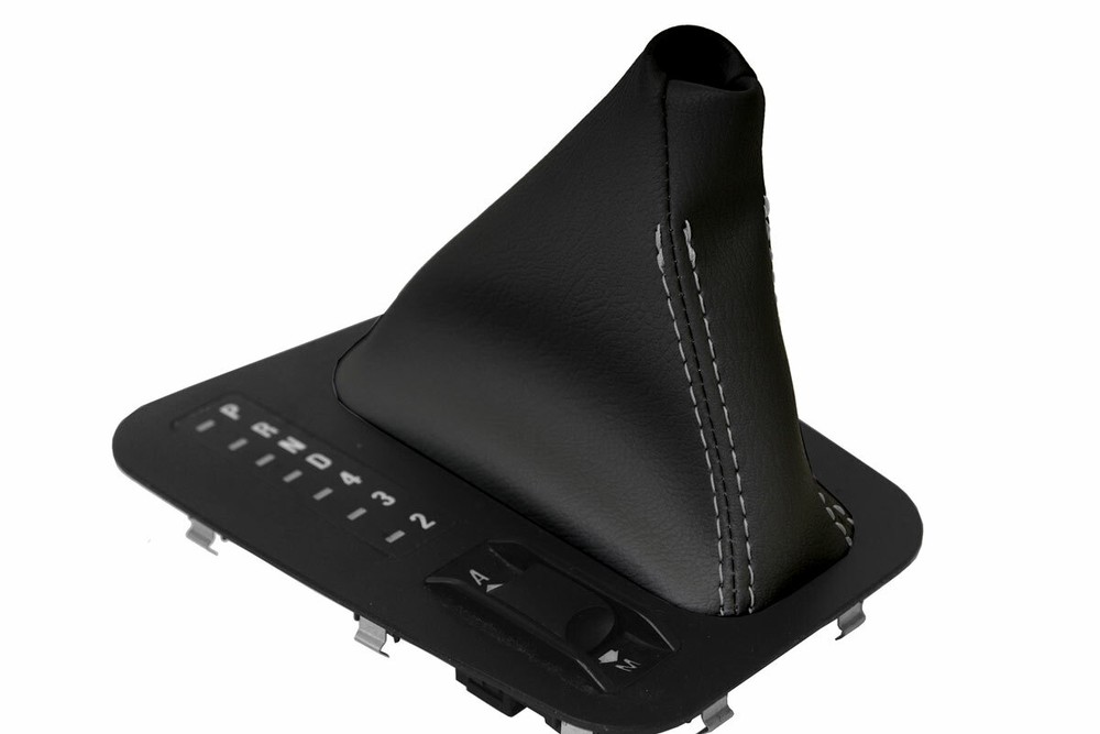 Automatic Shift Boot Cover Leather for BMW E38 1995-2001 Black Gray Stitch