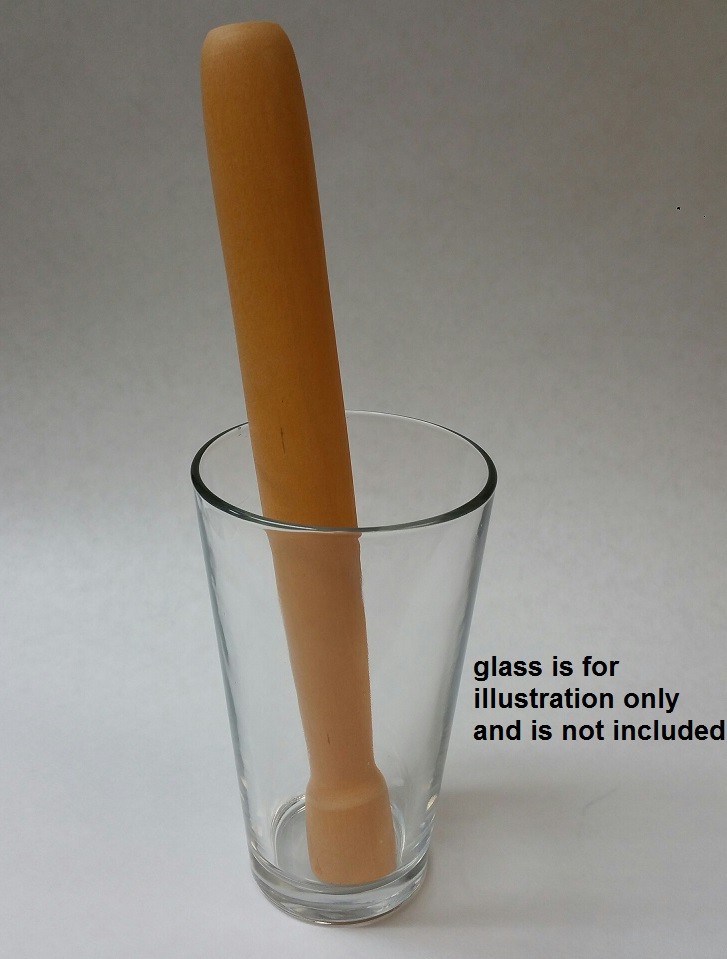 Jumbo 10" LARGE WOOD COCKTAIL MUDDLER for Bar Drink Mixing in a glass or tin
