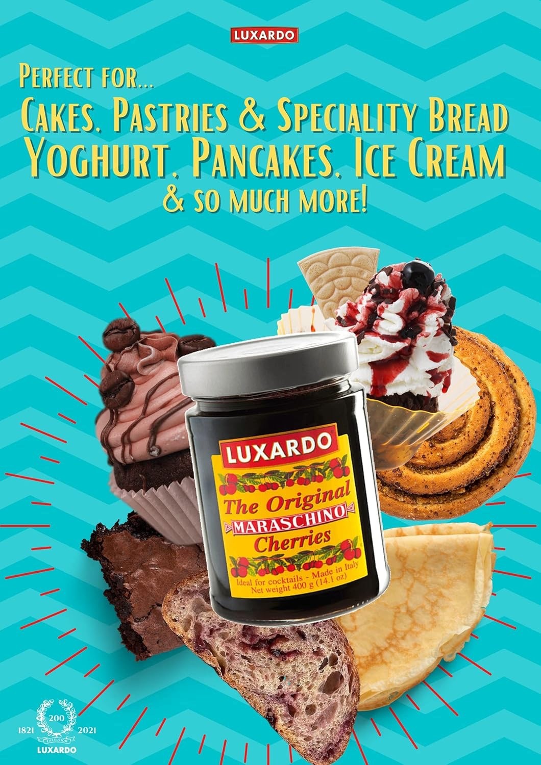 Luxardo The Original Maraschino Cherries 400g ( 14.1 oz ) Made in/From Italy