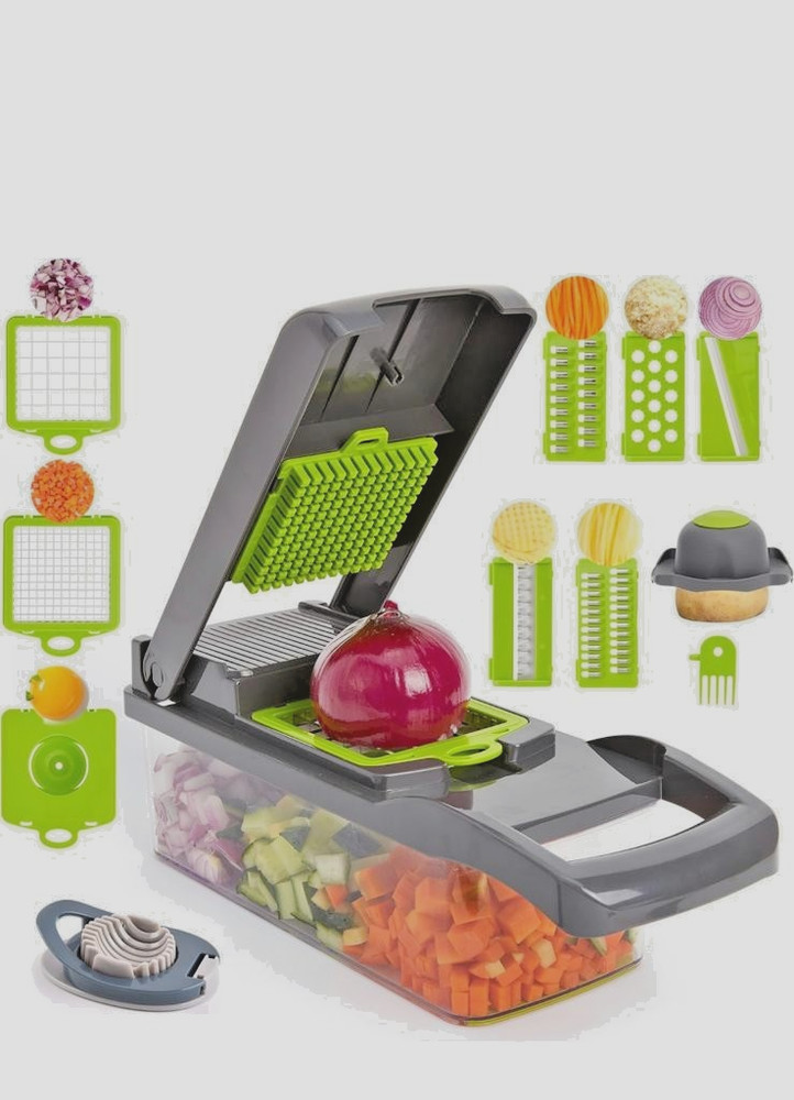 Kitchen Ideas Veggie Slicer/ Onion Chopper Pro - Gray