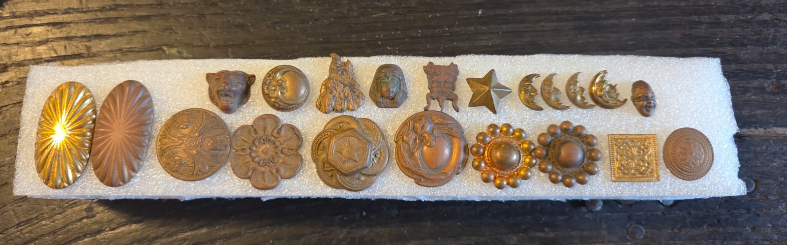 Decorative Vintage Brass/Metal Furniture Tacks Mixed Lot