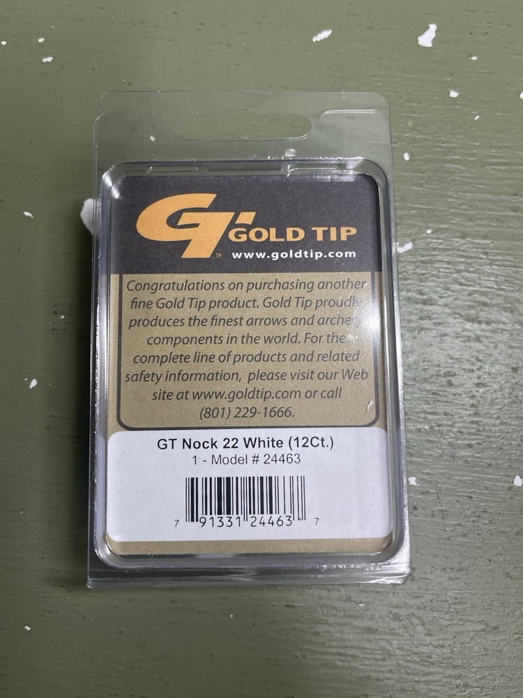 Gold Tip Nock 22 White (12ct).