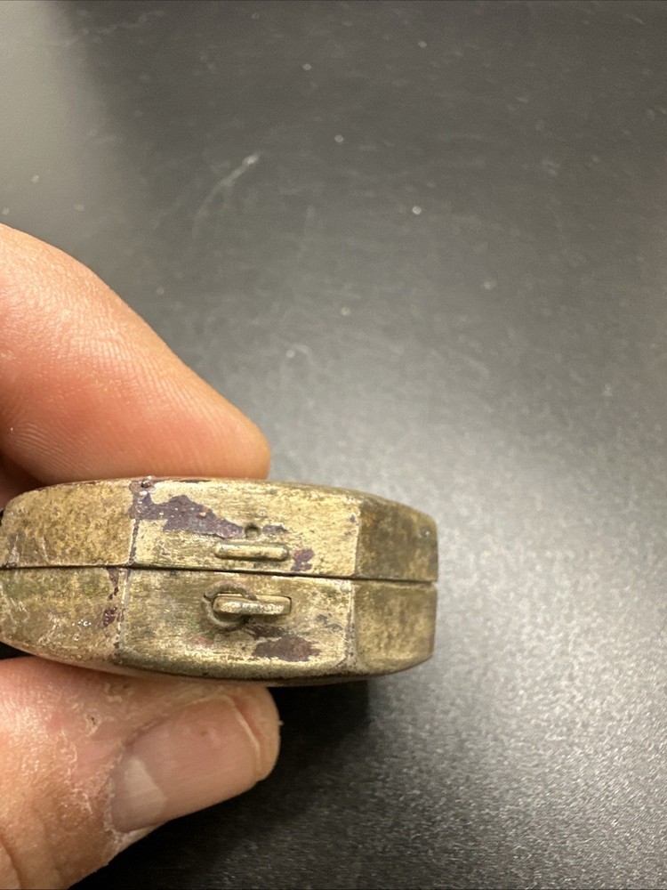 Antique Silver Plated Small Chained Container!!