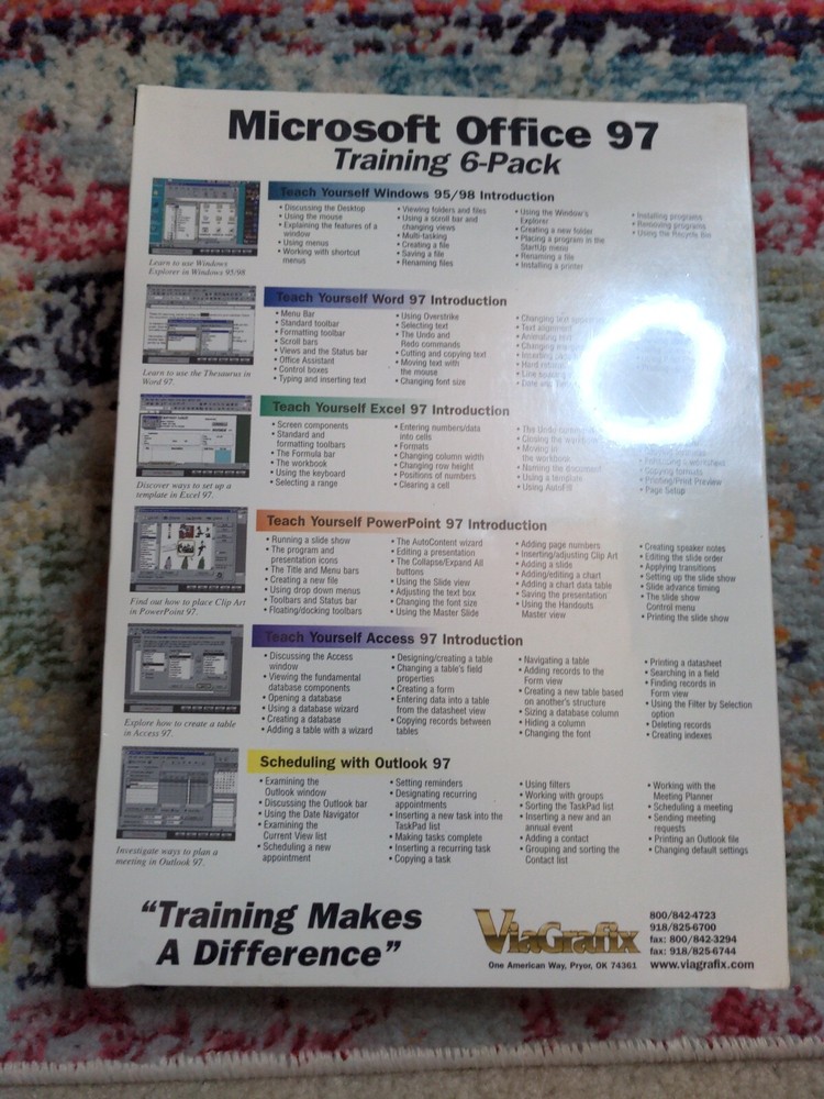 ViaGrafix Office 97 & Windows Training Interactive CD-ROM Multimedia Tutorials