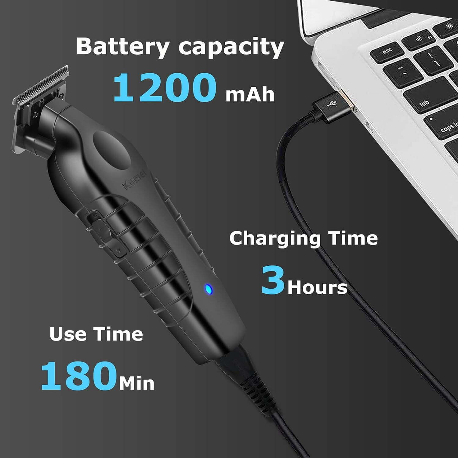 KM-2299 Cordless Electric Hair Trimmer Clipper Professional Cutting Machine