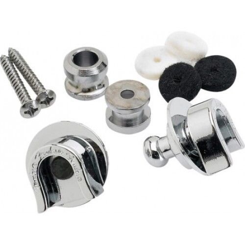 Fender Security Strap Locks & Buttons Chrome Pn: 0990690000