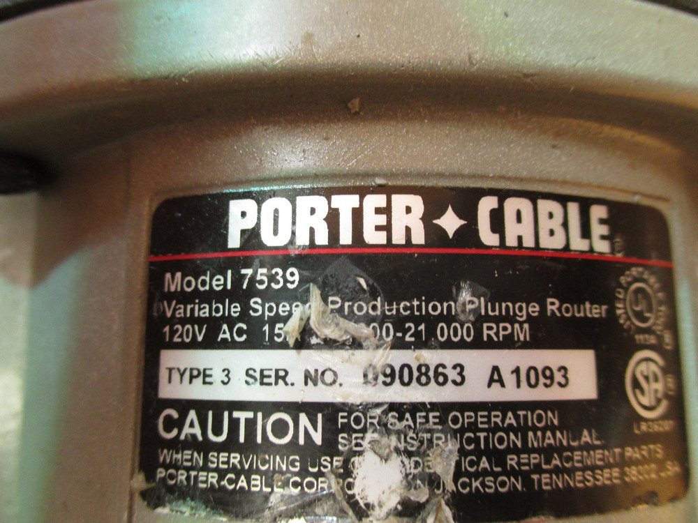 Porter Cable 7539 Variable Speed Production Plunge Router