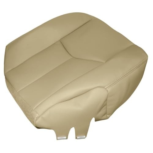 Driver Side Bottom Replacement Leather Seat Cover Compatible with Chevy Tan