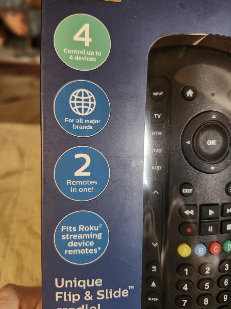 Philips Elite Plus SRP2024R/27 Four Device Universal Remote Control For Roku