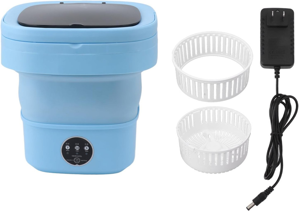6L Foldable Washing Machine Mini Portable Washer Machine Built in Dehydrator Han