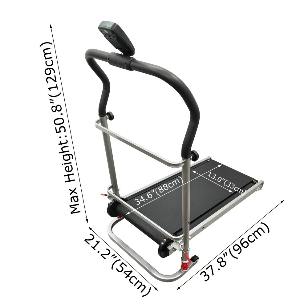 Portable Treadmill Houssehold Walking Exercise Machine with Digital LCD Display