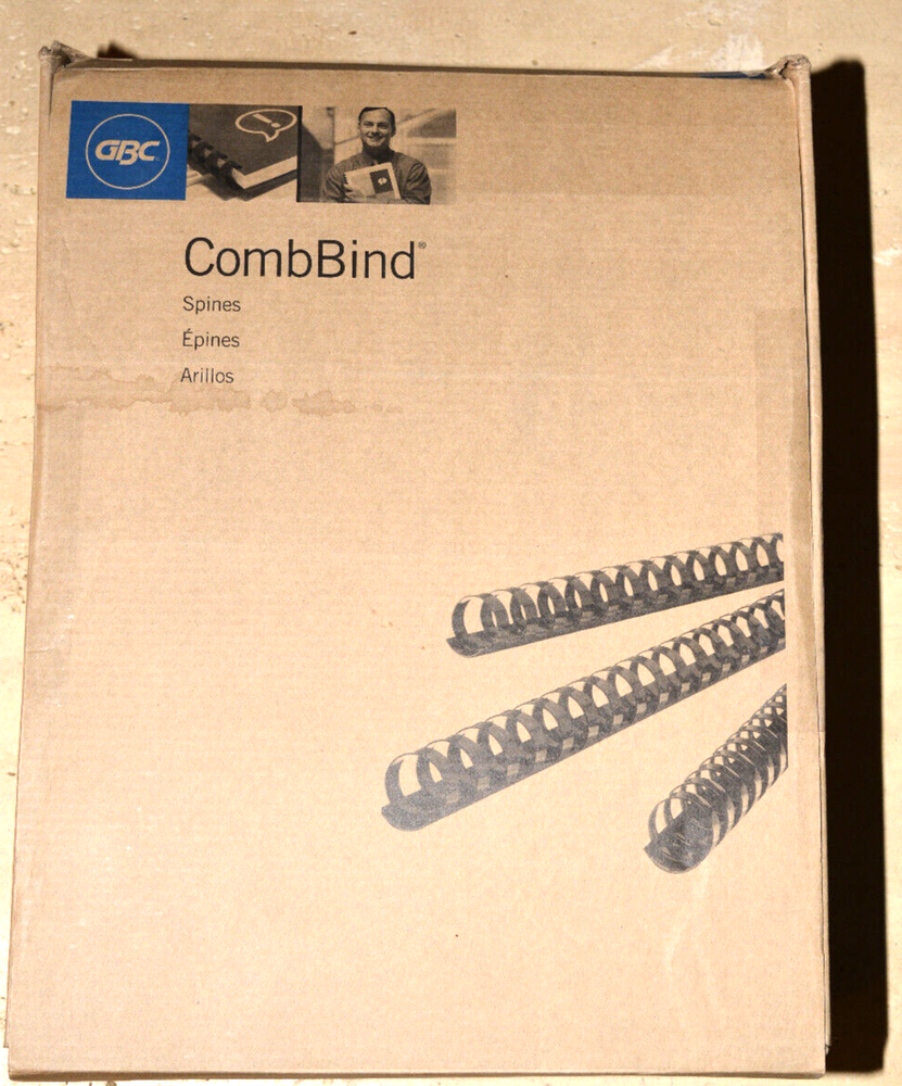 Binding Comb 1-1/2" Black Box of 100 19 hole CombBind