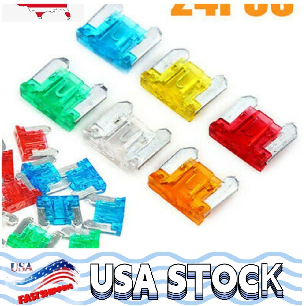 Micro Blade Fuse Assorted Kit Mixed Low Profile Mini Car Van Auto 5A-30A 24PCS