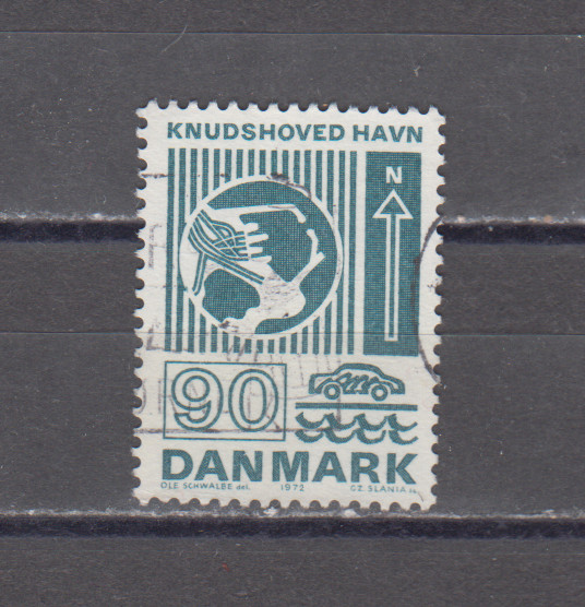 DENMARK : 1972 - USED - SCOTT #  512    BRIDGE