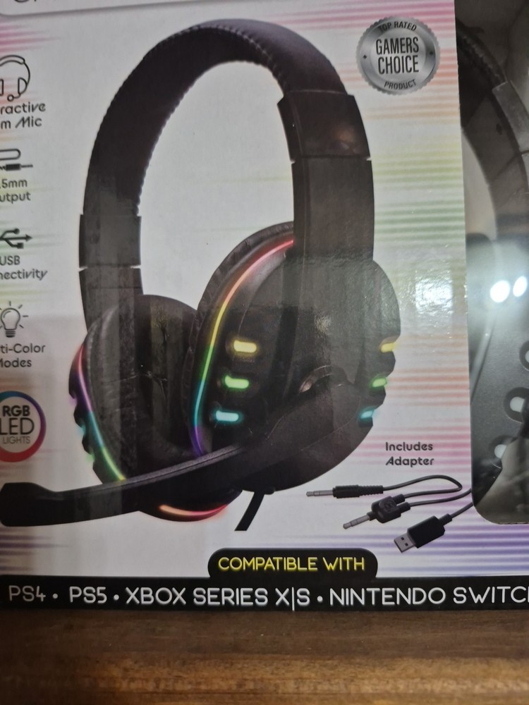 GamePro LED Gaming Headphones Gers Choice Compatible With Every System Led Light