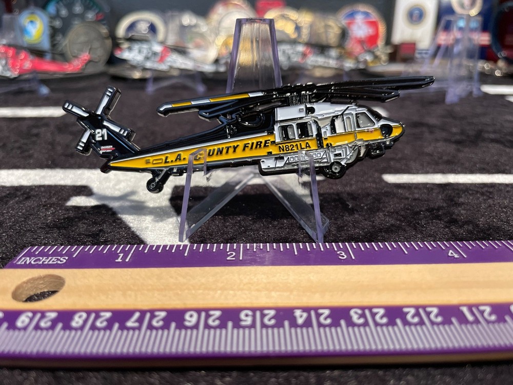 Los Angeles County Fire Helicopter Firehawk challenge coin