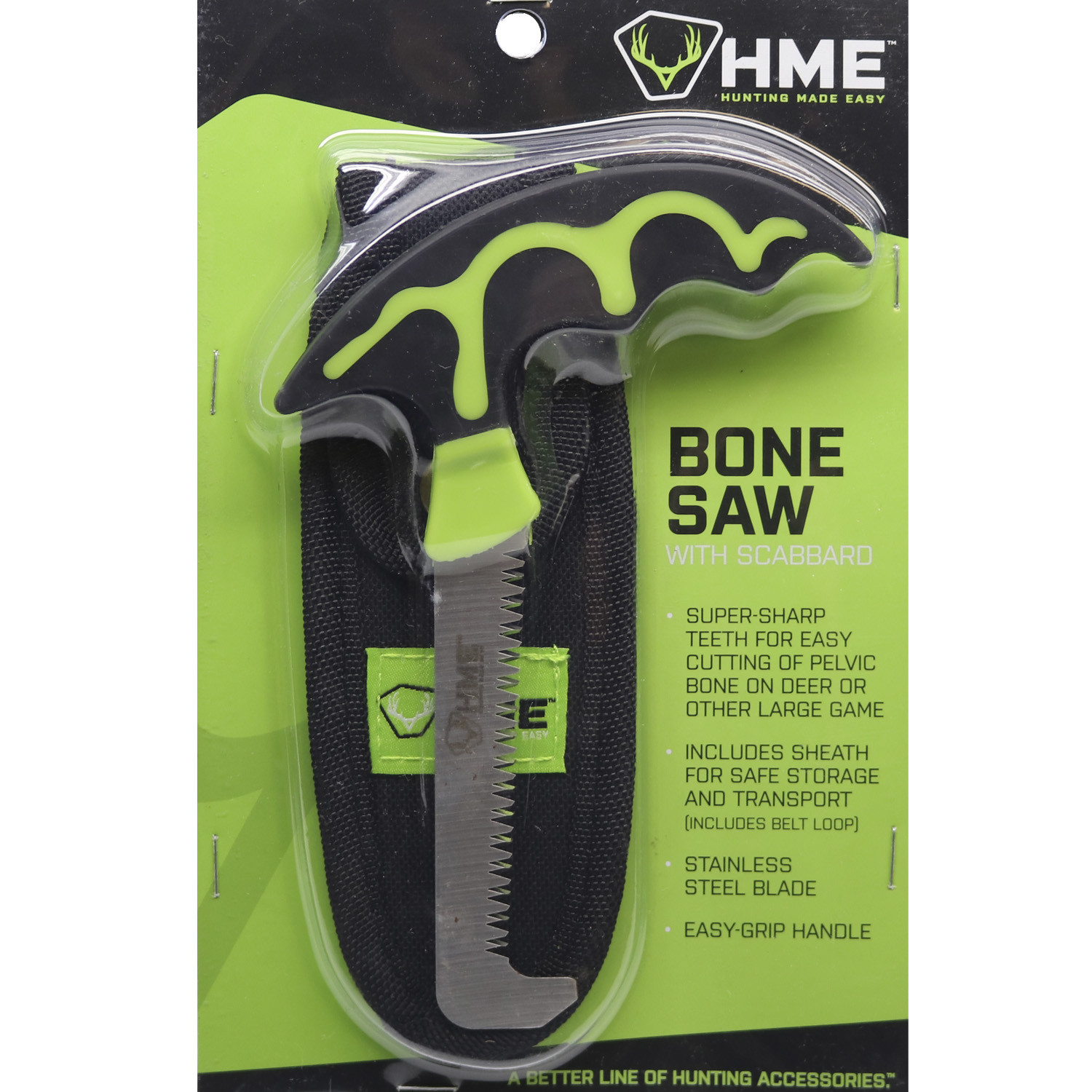 HME Products Bone Saw Stainless Steel Blade with Scabbard & Sheath BSWS #00109