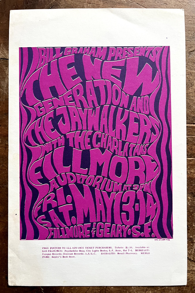 New Generation Vintage Postcard - Fillmore - 1966