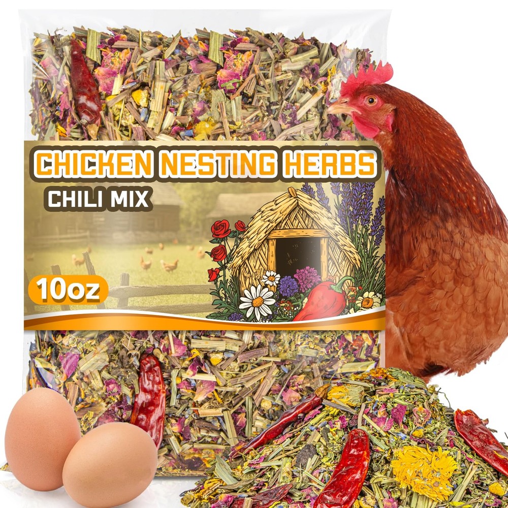 Chicken Nesting Herbs - 10oz Natural Dried Herb Blend for Nesting Boxes & Chi..