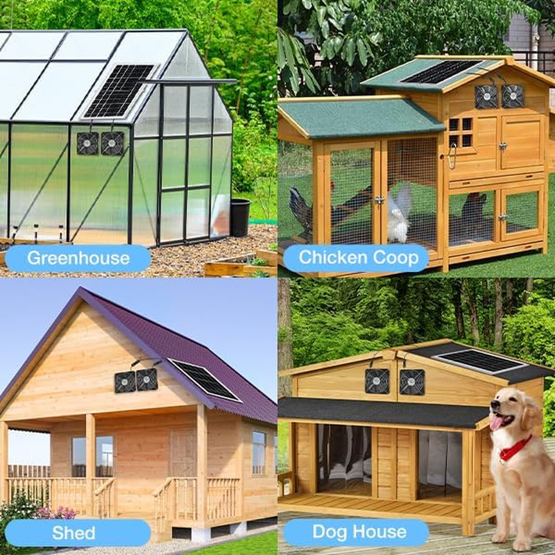 5.5" Solar Dual Fan Kit - Waterproof Solar-Powered Ventilation System