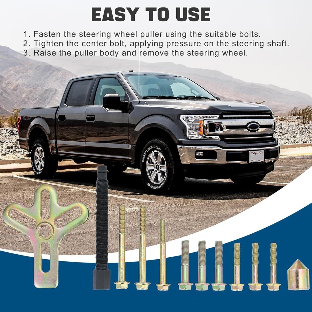 13PCS Harmonic Balancer Steering Wheel Puller Tool Flywheel Puller Crankshaft...