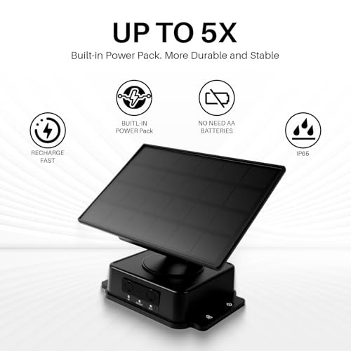 Solar Panel for Ring Camera - 5W Solar Charger with Power Pack Compatible with