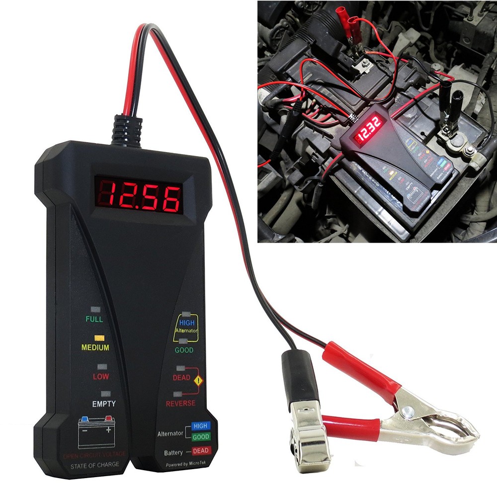 Professional Car Digital Battery Tester Voltmeter Charging System Analyzer Tool