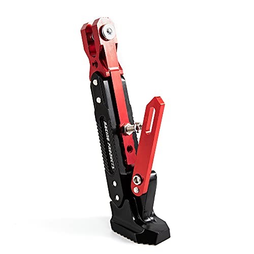 Motorcycle Kickstand Adjustable Foot Side Support Parking Kickstand for Red