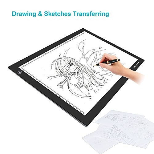 L4S LED Light Box A4 Ultra-Thin USB Powered Adjustable Light Pad for Tracing