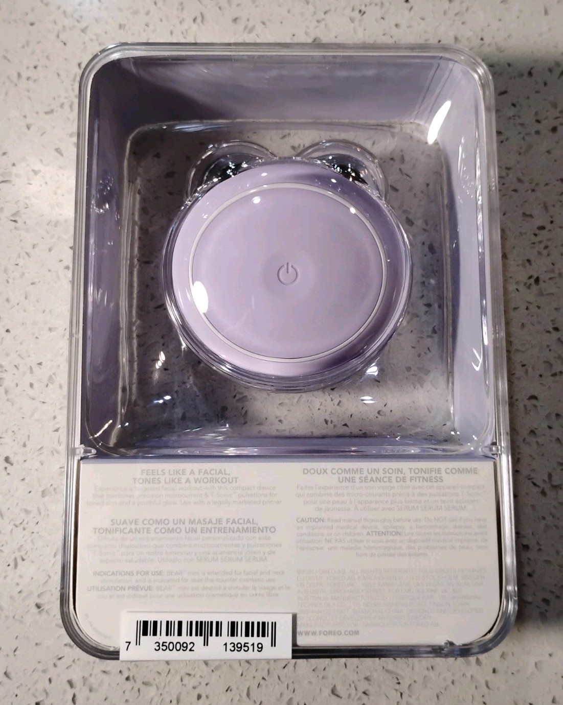 FOREO BEAR mini Smart Microcurrent Facial Toning Device Lavender