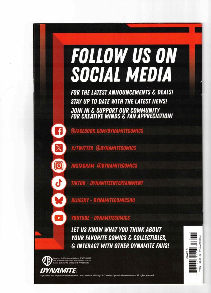 SPACE GHOST VOL 2 #10 - MICHAEL CHO VARIANT COVER C - DYNAMITE/2026