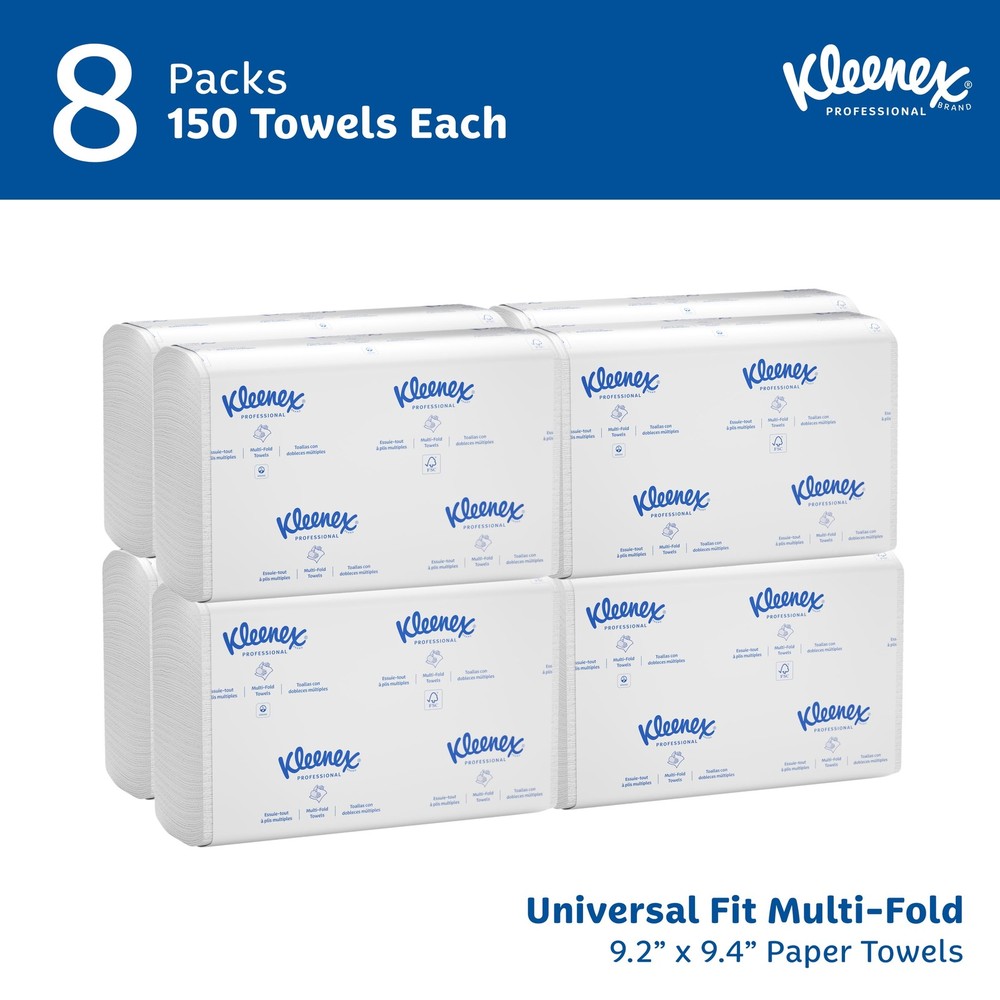 Kleenex Universal Multifold Paper Towels, Bulk, Absorbency Pockets
