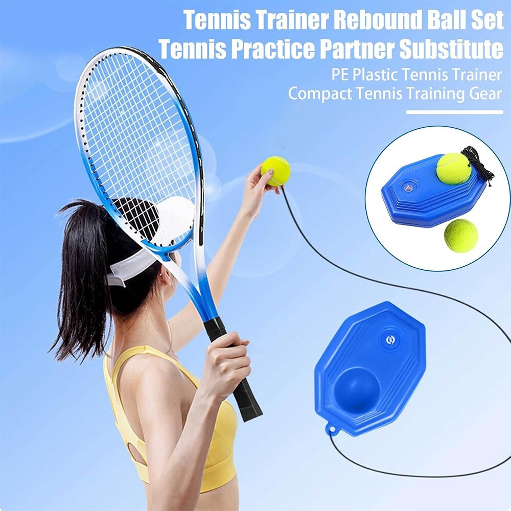 Advanced Robust Easy to Use Tennis Rebound Training Base Device with String Ball