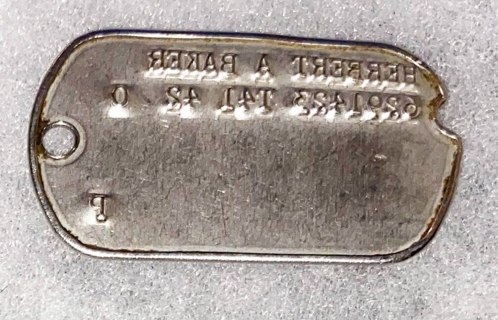 WWII Single Herbert Baker T-41 Dog Tag