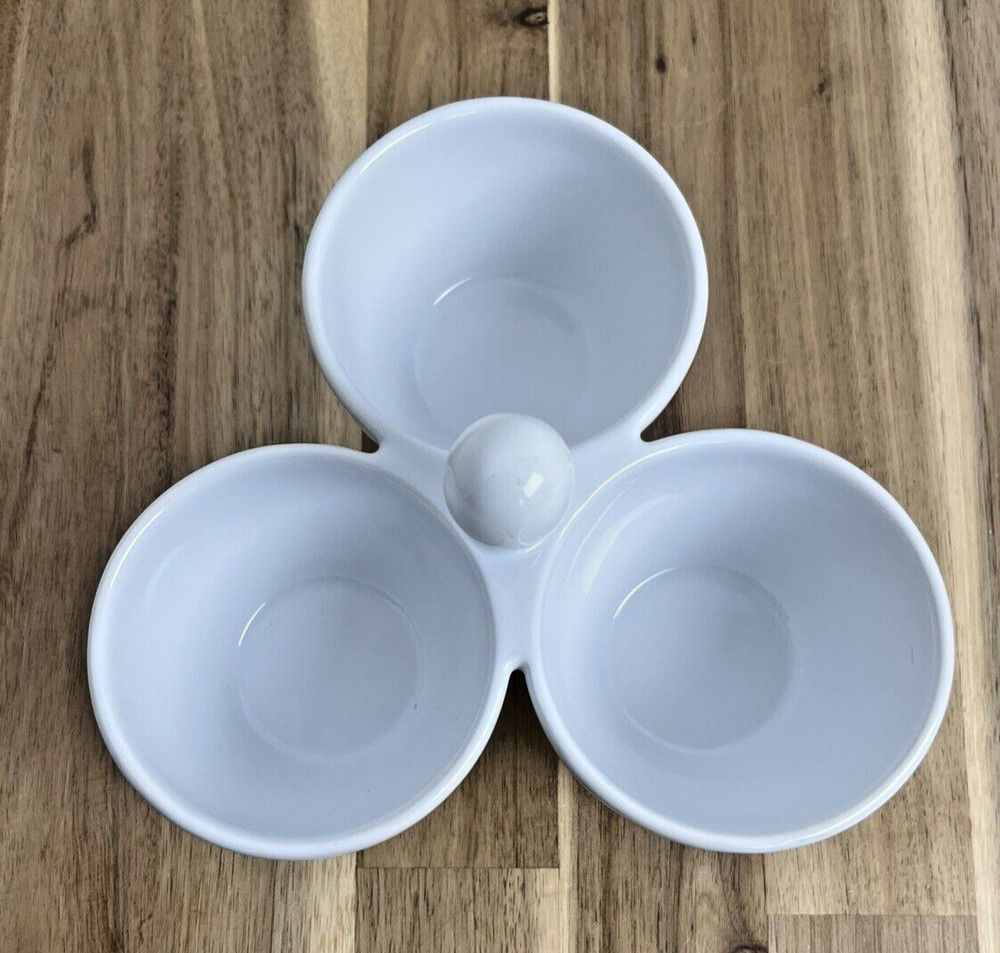 Pampered Chef Simple Additions Dots Trio Condiment Server Retired