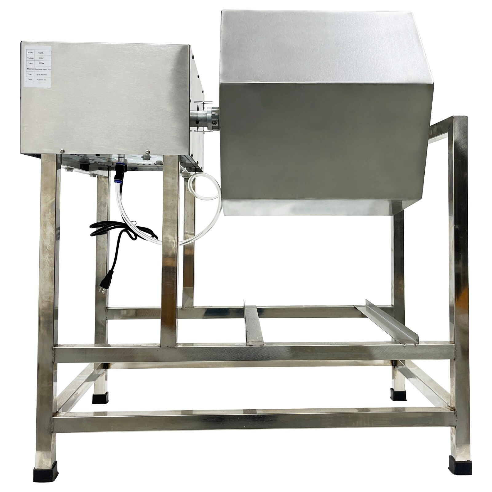 USED -70L Vacuum Tumbler Marinator Meat Vegetable Marinate Machine Tilted Hopper