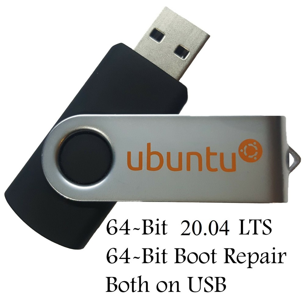 Ubuntu Linux 20.04 LTS 64 Bit Bootable 8GB USB Flash Drive And Install Guide