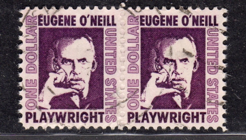 Perfectly Flawed EFO US 1973 1$ SN 1294a Used Error* Eugene O'Neil Blind Perf