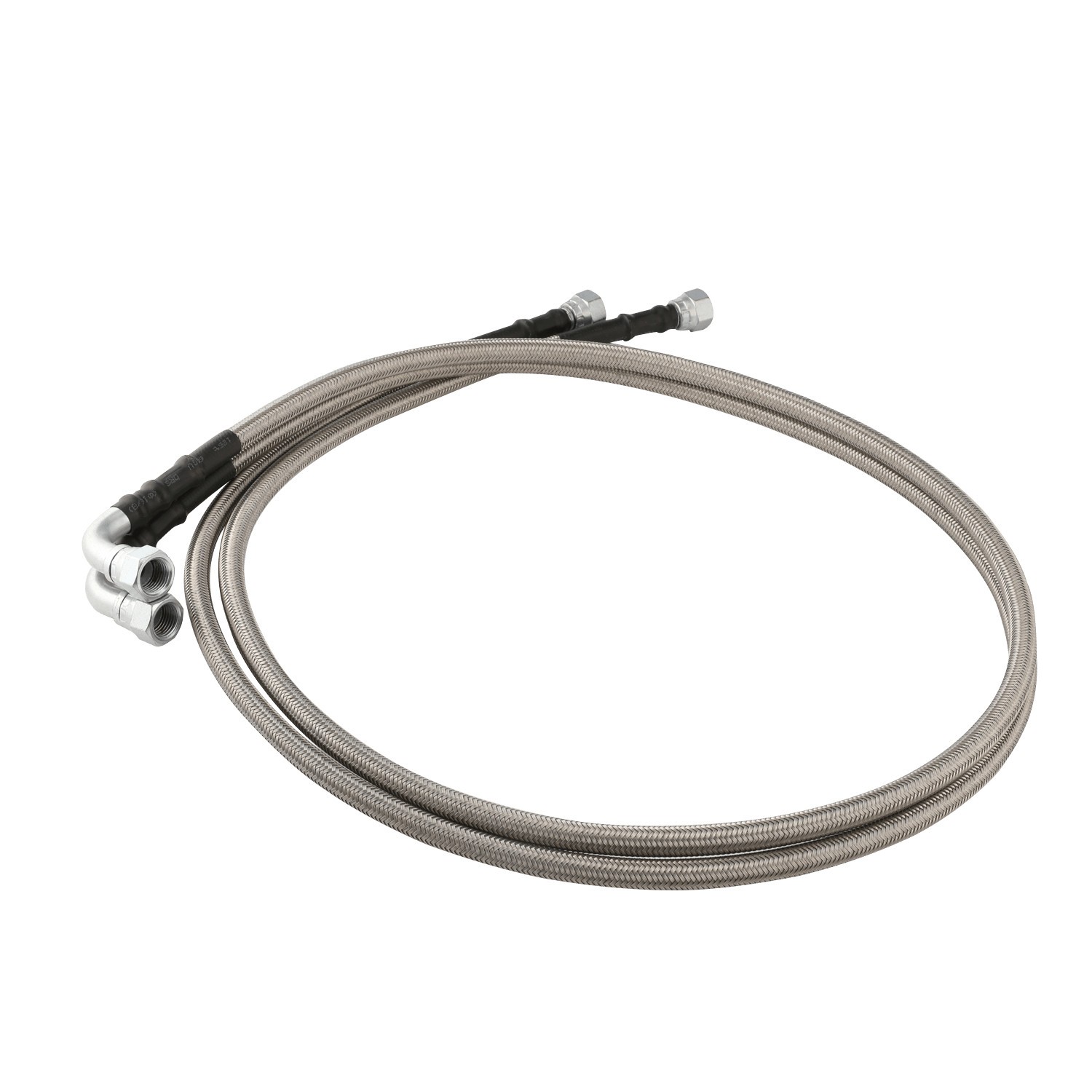 SS Braided Transmission Cooler Hose lines Fittings TH350 700R4 TH400 52" Length