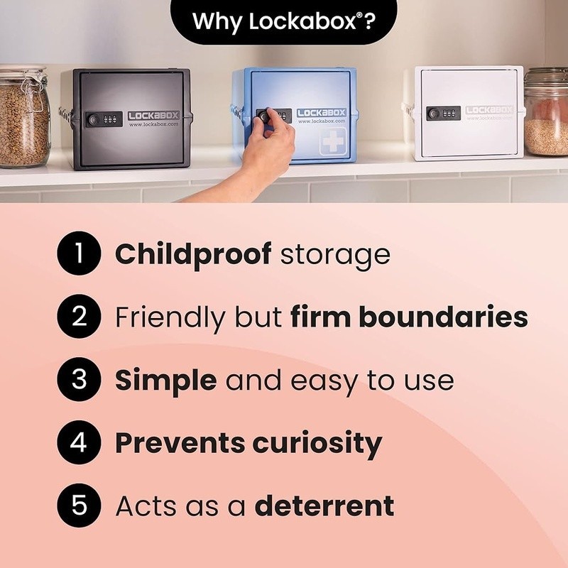 12"x8"x6.6"Premium Medicine Lock Storage Box Medium Medication Lock Box w/Code