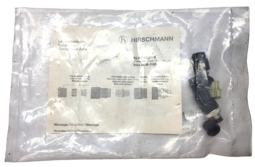 Hirschmann Junction Module Connector Kit 933 406-100 (ELST 3008 V) NOS